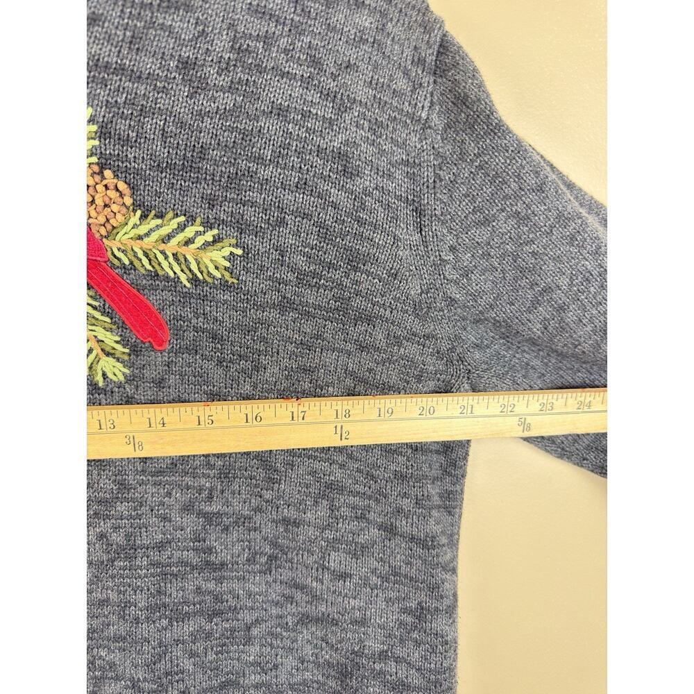 Vintage Timberlea Women’s Quarter Zip Sweater Cardinal Embroidery Knit Size L - Picture 11 of 13
